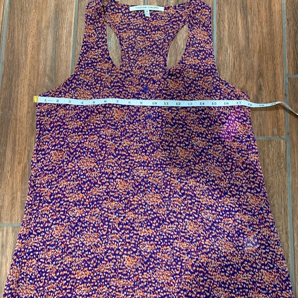 Collective Concepts Women' Size Medium Purple Sheer Racerback Tank Top Blouse - Picture 5 of 7